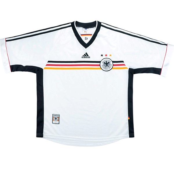 Heimtrikot Thailand Deutschland Retro 1998 Weiß Günstige Fußballtrikots